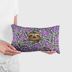 Подушка-антистресс Ленивец среди цветов, цвет: 3D-принт — фото 2