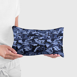 Подушка-антистресс Синий камуфляж в клетку, цвет: 3D-принт — фото 2