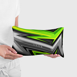 Подушка-антистресс Зеленые линии, цвет: 3D-принт — фото 2