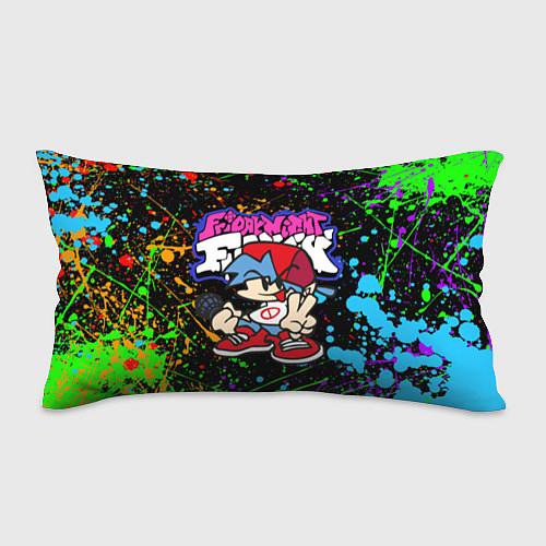 Подушка-антистресс FRIDAY NIGHT FUNKIN БРЫЗГИ КРАСОК, ГЕРОЙ / 3D-принт – фото 1
