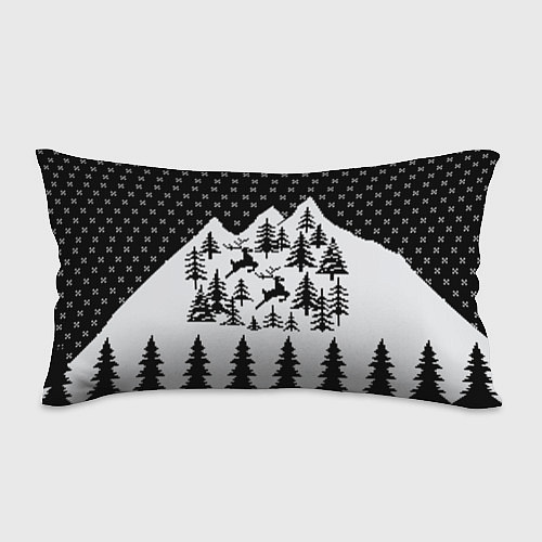 Подушка-антистресс Северные Олени в Горах / 3D-принт – фото 1