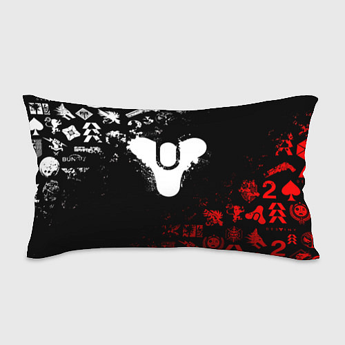 Подушка-антистресс DESTINY 2 RED & WHITE PATTERN LOGO / 3D-принт – фото 1