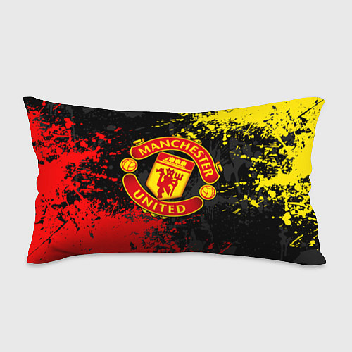 Подушка-антистресс MANCHESTER UNITED, БРЫЗГИ КРАСОК / 3D-принт – фото 1