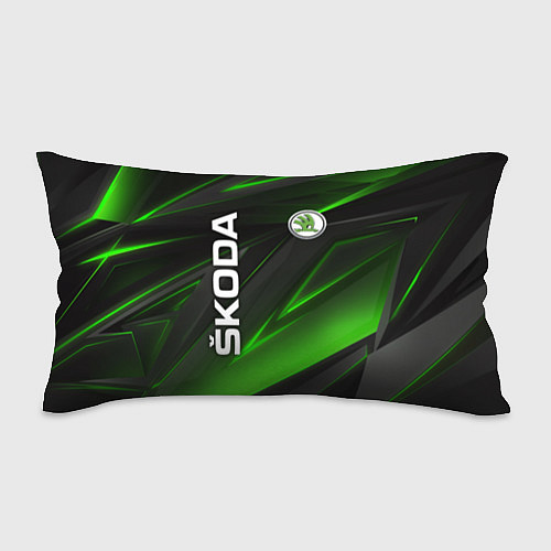 Подушка-антистресс SKODA GEOMETRY STRIPES GREEN NEON / 3D-принт – фото 1