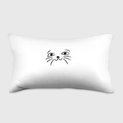 Подушка-антистресс Милый котик на белом, цвет: 3D-принт