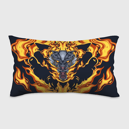 Подушка-антистресс Маска тигра в огне / 3D-принт – фото 1