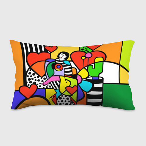 Подушка-антистресс Romero Britto - valentines day / 3D-принт – фото 1