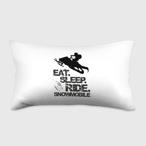 Подушка-антистресс EAT SLEEP RIDE SNOWMOBILE / 3D-принт – фото 1