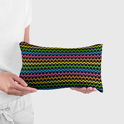 Подушка-антистресс Разноцветные волнистые линии, цвет: 3D-принт — фото 2