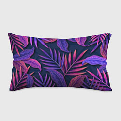 Подушка-антистресс Neon Tropical plants pattern, цвет: 3D-принт