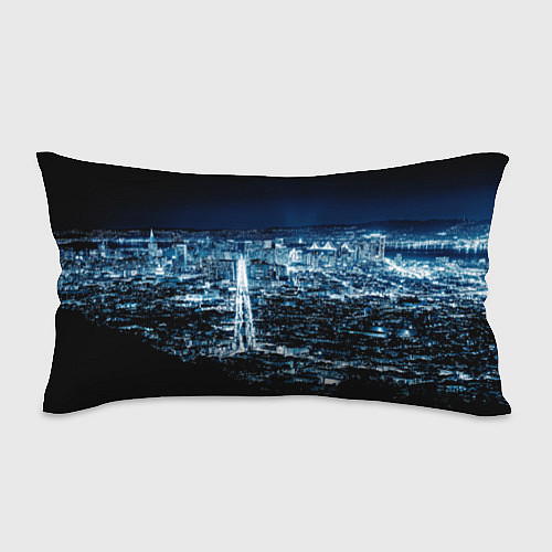 Подушка-антистресс Ночной город night city / 3D-принт – фото 1