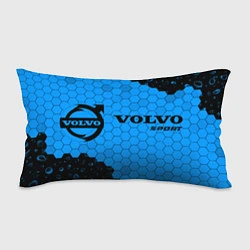 Подушка-антистресс Символ Volvo Sport на темном фоне с сотами и капля, цвет: 3D-принт
