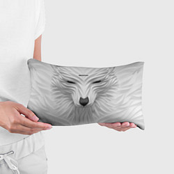 Подушка-антистресс Волк белый - с надписью, цвет: 3D-принт — фото 2