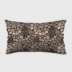 Подушка-антистресс Черно-коричневая текстура камня, цвет: 3D-принт