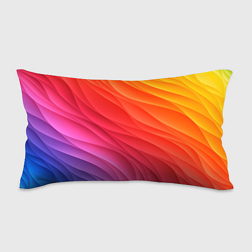 Подушка-антистресс Разноцветные цифровые волны / 3D-принт – фото 1
