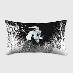 Подушка-антистресс Белый Неон над лесом White Neon, цвет: 3D-принт