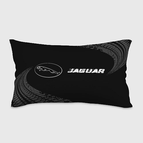 Подушка-антистресс Jaguar Speed на темном фоне со следами шин / 3D-принт – фото 1