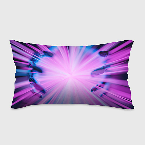 Подушка-антистресс Неоновые лучи из центра - Розовый / 3D-принт – фото 1