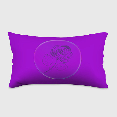Подушка-антистресс На фиолетовом фоне розочка в мыльном пузыре / 3D-принт – фото 1