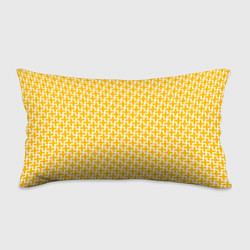 Подушка-антистресс Белые крестики на желтом фоне, цвет: 3D-принт