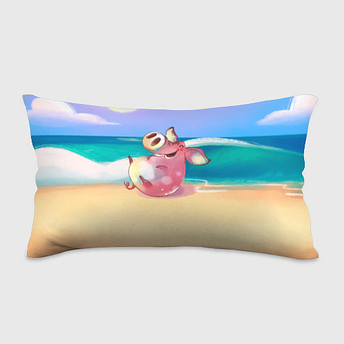 Подушка-антистресс Свинка на пляже хохочет / 3D-принт – фото 1
