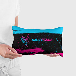 Подушка-антистресс Sally Face - neon gradient: надпись и символ, цвет: 3D-принт — фото 2