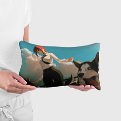 Подушка-антистресс Макима с псами - Человек-бензопила, цвет: 3D-принт — фото 2