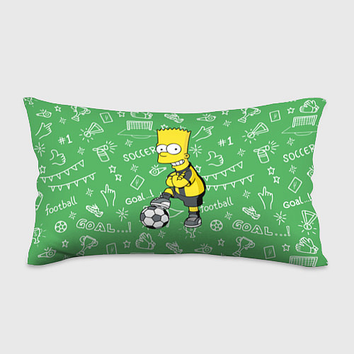 Подушка-антистресс Барт Симпсон - крутой футболист! / 3D-принт – фото 1