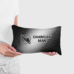 Подушка-антистресс Chainsaw Man glitch на светлом фоне: надпись и сим, цвет: 3D-принт — фото 2