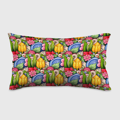 Подушка-антистресс Тюльпаны объемные листья и цветы / 3D-принт – фото 1