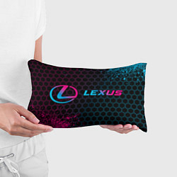 Подушка-антистресс Lexus - neon gradient: надпись и символ, цвет: 3D-принт — фото 2