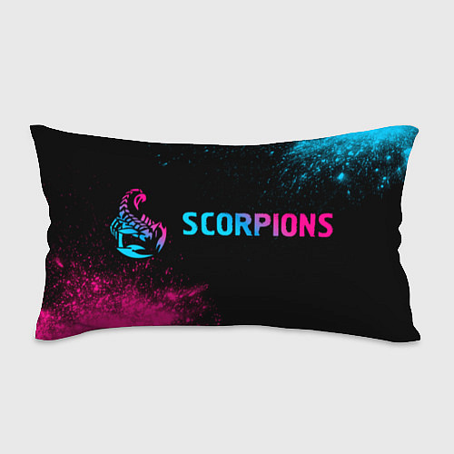 Подушка-антистресс Scorpions - neon gradient: надпись и символ / 3D-принт – фото 1