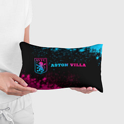 Подушка-антистресс Aston Villa - neon gradient: надпись и символ, цвет: 3D-принт — фото 2