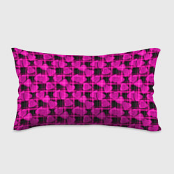 Подушка-антистресс Black and pink hearts pattern on checkered