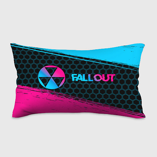 Подушка-антистресс Fallout - neon gradient: надпись и символ / 3D-принт – фото 1