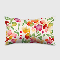 Подушка-антистресс Романтичные акварельные цветы, цвет: 3D-принт
