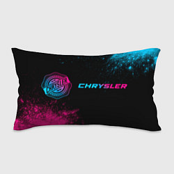Подушка-антистресс Chrysler - neon gradient: надпись и символ, цвет: 3D-принт