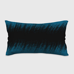 Подушка-антистресс Синие штрихи на черном, цвет: 3D-принт