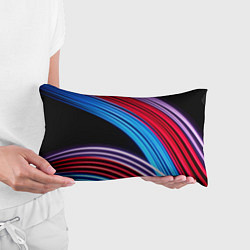 Подушка-антистресс Красные и голубые абстрактные линии, цвет: 3D-принт — фото 2
