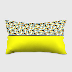 Подушка-антистресс Желтый неоновый комбинированный узор, цвет: 3D-принт