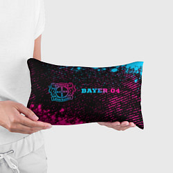 Подушка-антистресс Bayer 04 - neon gradient: надпись и символ, цвет: 3D-принт — фото 2