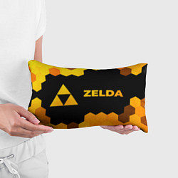 Подушка-антистресс Zelda - gold gradient: надпись и символ, цвет: 3D-принт — фото 2