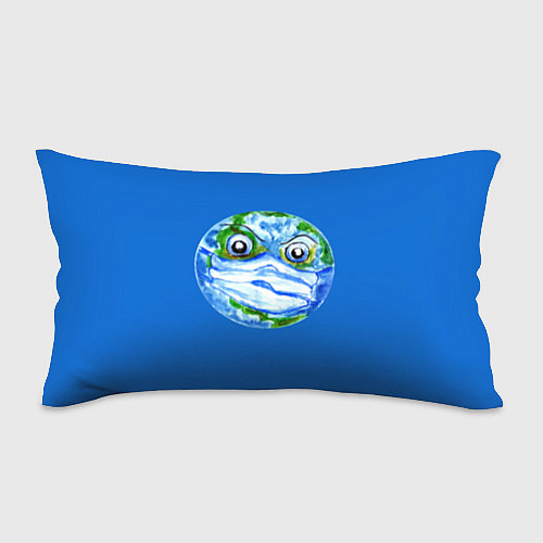 Подушка-антистресс Злая планета Земля в маске / 3D-принт – фото 1