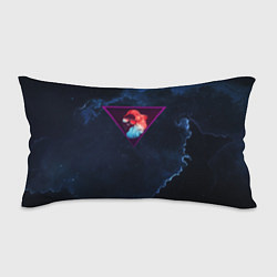 Подушка-антистресс Неоновая девушка в треугольнике, цвет: 3D-принт