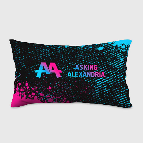 Подушка-антистресс Asking Alexandria - neon gradient: надпись и симво / 3D-принт – фото 1