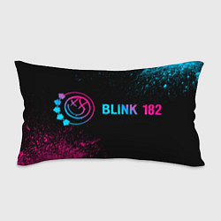 Подушка-антистресс Blink 182 - neon gradient: надпись и символ