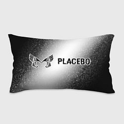 Подушка-антистресс Placebo glitch на светлом фоне: надпись и символ