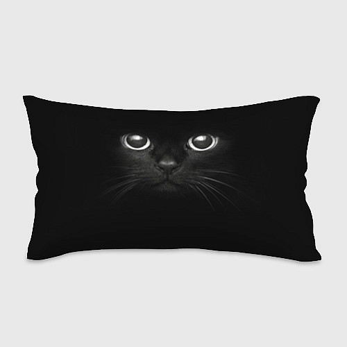 Подушка-антистресс Взгляд чёрного кота / 3D-принт – фото 1