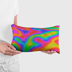 Подушка-антистресс Световые блики на радужном фоне, цвет: 3D-принт — фото 2
