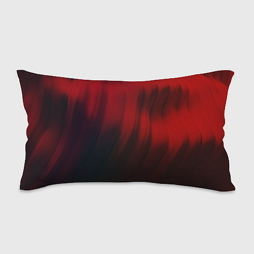 Подушка-антистресс Красные абстрактные волны во тьме / 3D-принт – фото 1